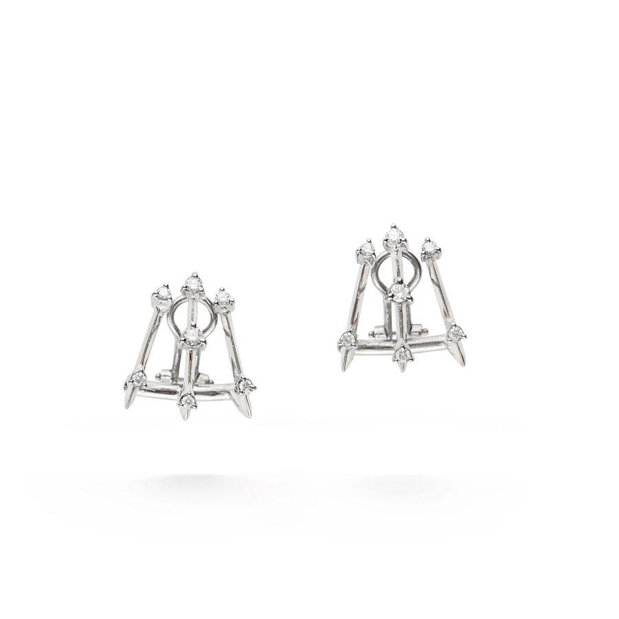 Orecchini 'Balance' 3 elementi oro bianco BALANCE | OR3AU18B CT 0,56